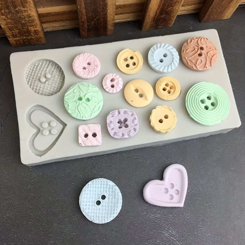 Candle Making Supplies Kit - Buttons Shape Silicone Mold Silicone Mold