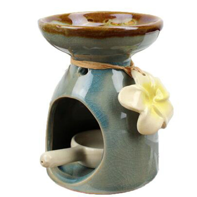Candle Supplies Essential Oils - Ceramic Essential Oil Burner with Flower