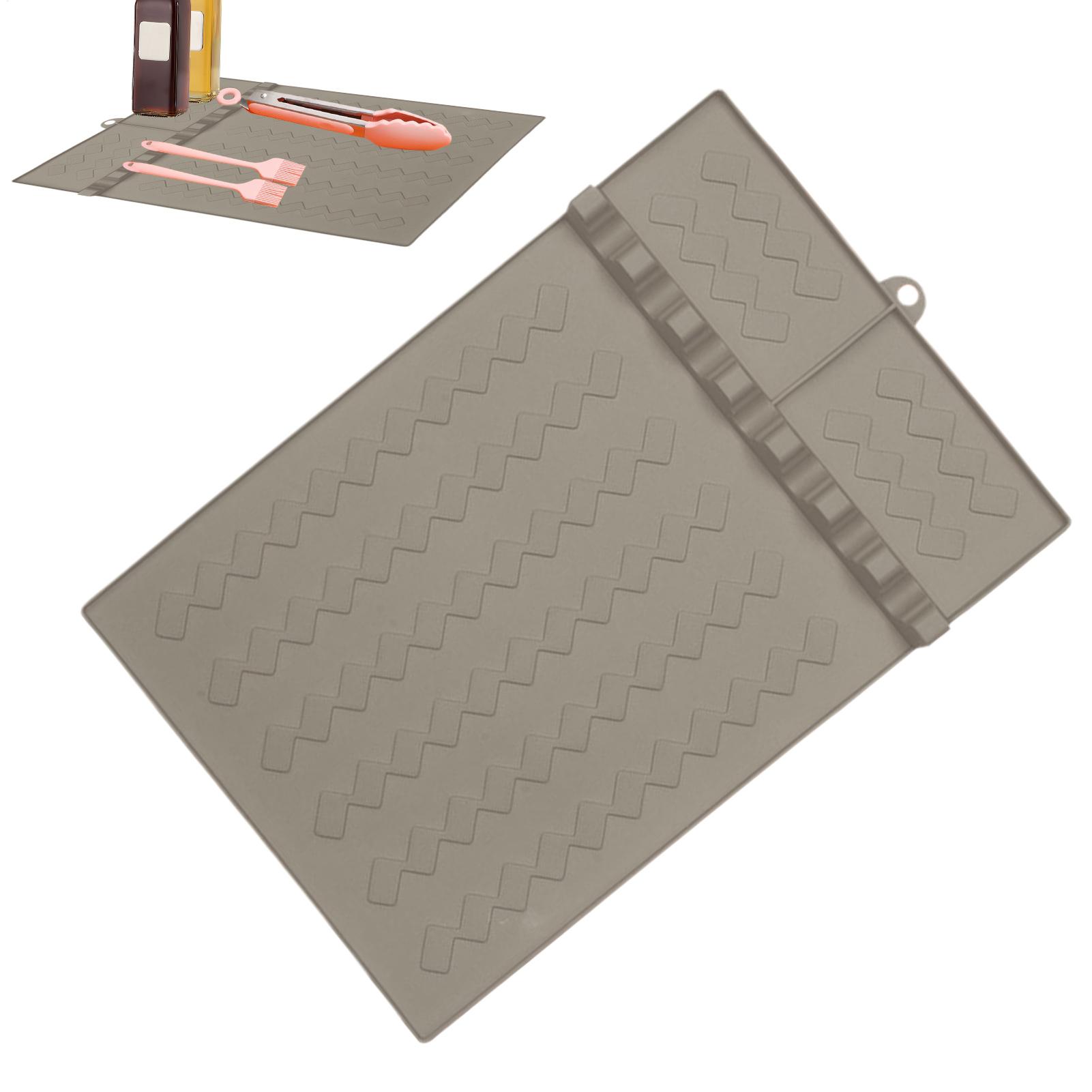 Heat Resistant Mat - Silicone BBQ Grill Mats Side Shelf
