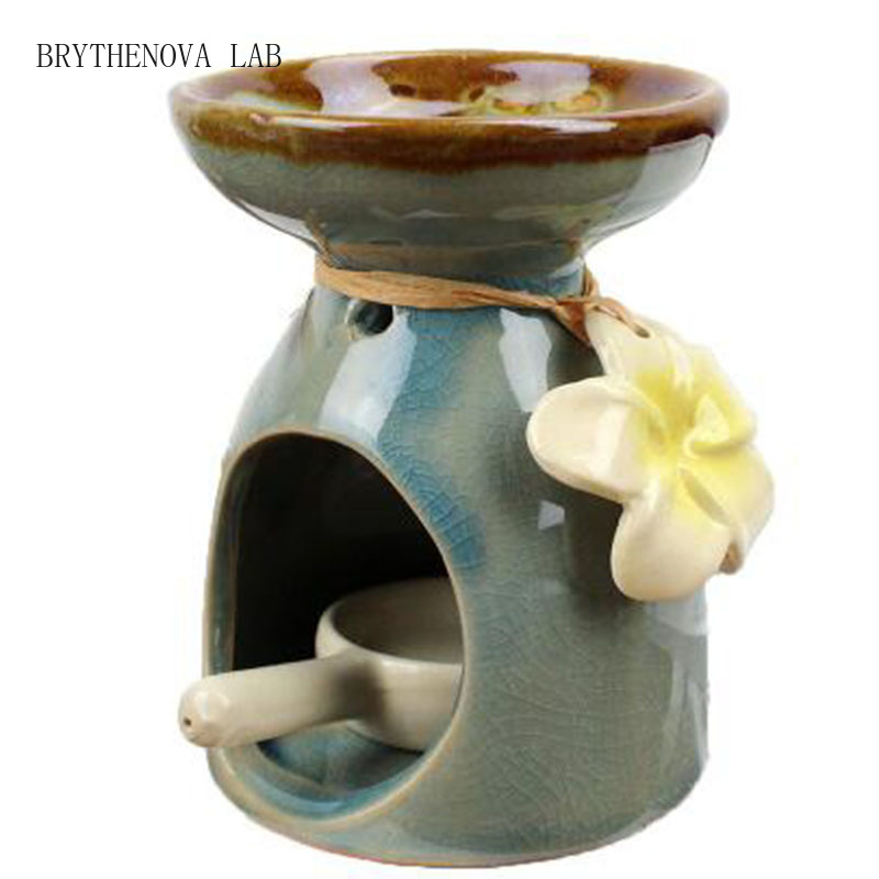 Candle Supplies Essential Oils - Ceramic Essential Oil Burner with Flower