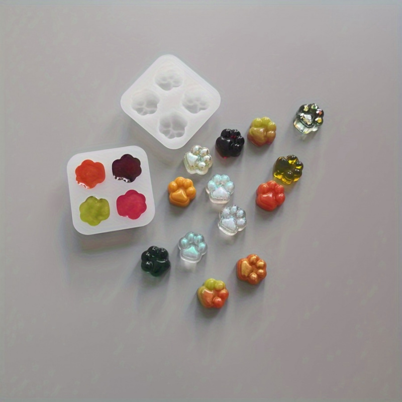 Candle Making Supplies Kit - 1Cat Paw Pattern Silicone Mold Set-4A