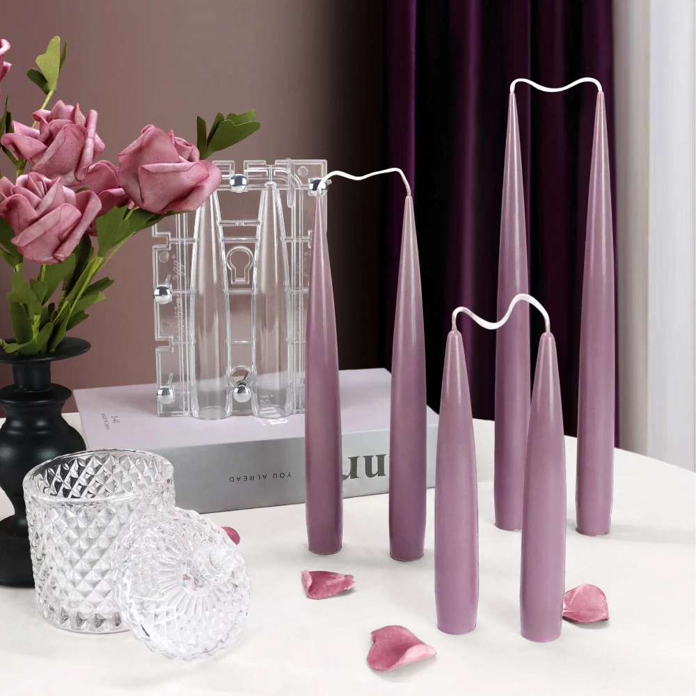 Candle Quotes - Double Pointed Column Candle Acrylic Mould