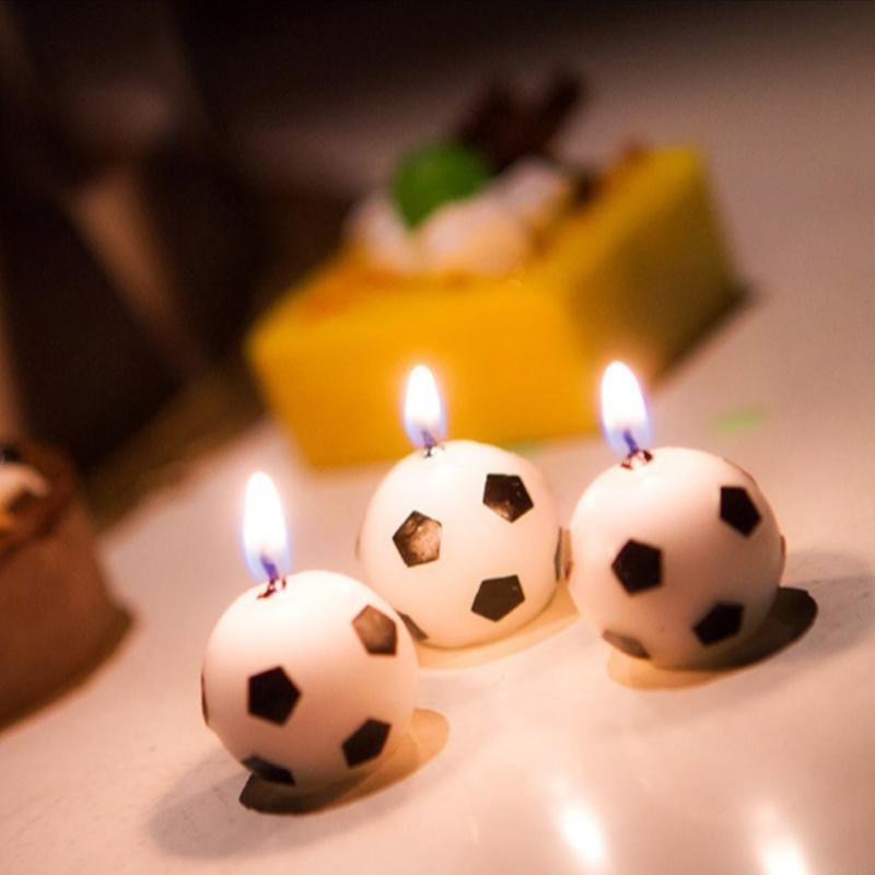 Candle Quotes - Y51B 6Pcs/Set Soccer Ball Football Candles