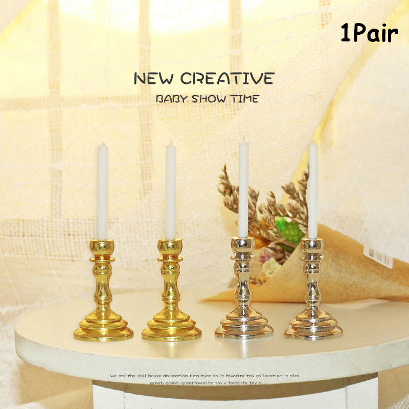 1Pair 1/12 Doll House Miniatur - Candle Quotes 评论和价格