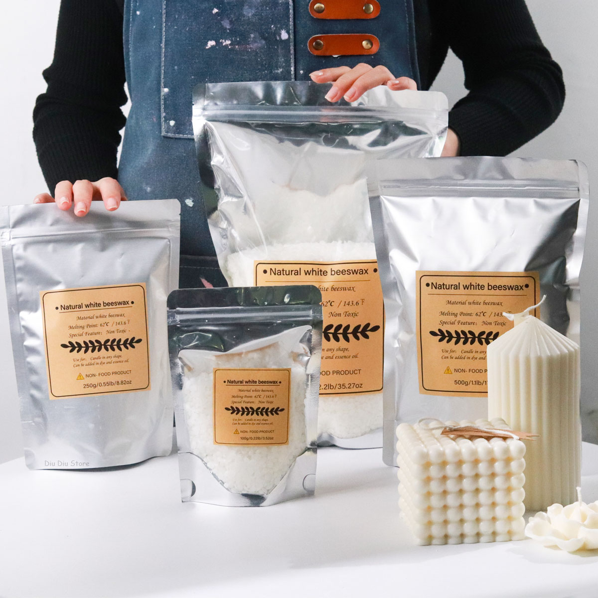 White Beeswax Pure Natural Gra - Candle Supplies Bulk 评论和价格