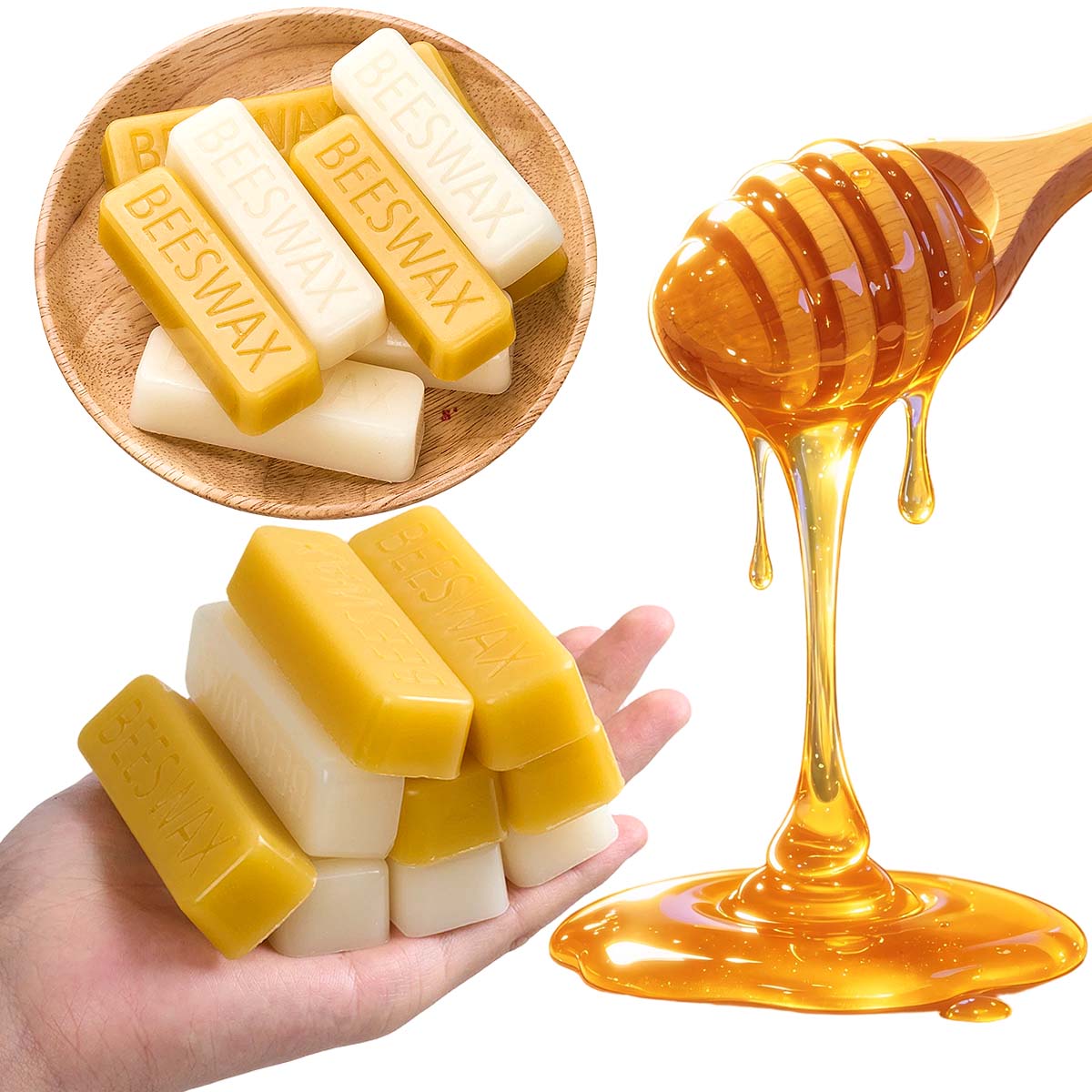 1pcs/5pcs Yellow White Beeswax - Candle Supplies Bulk 评论和价格