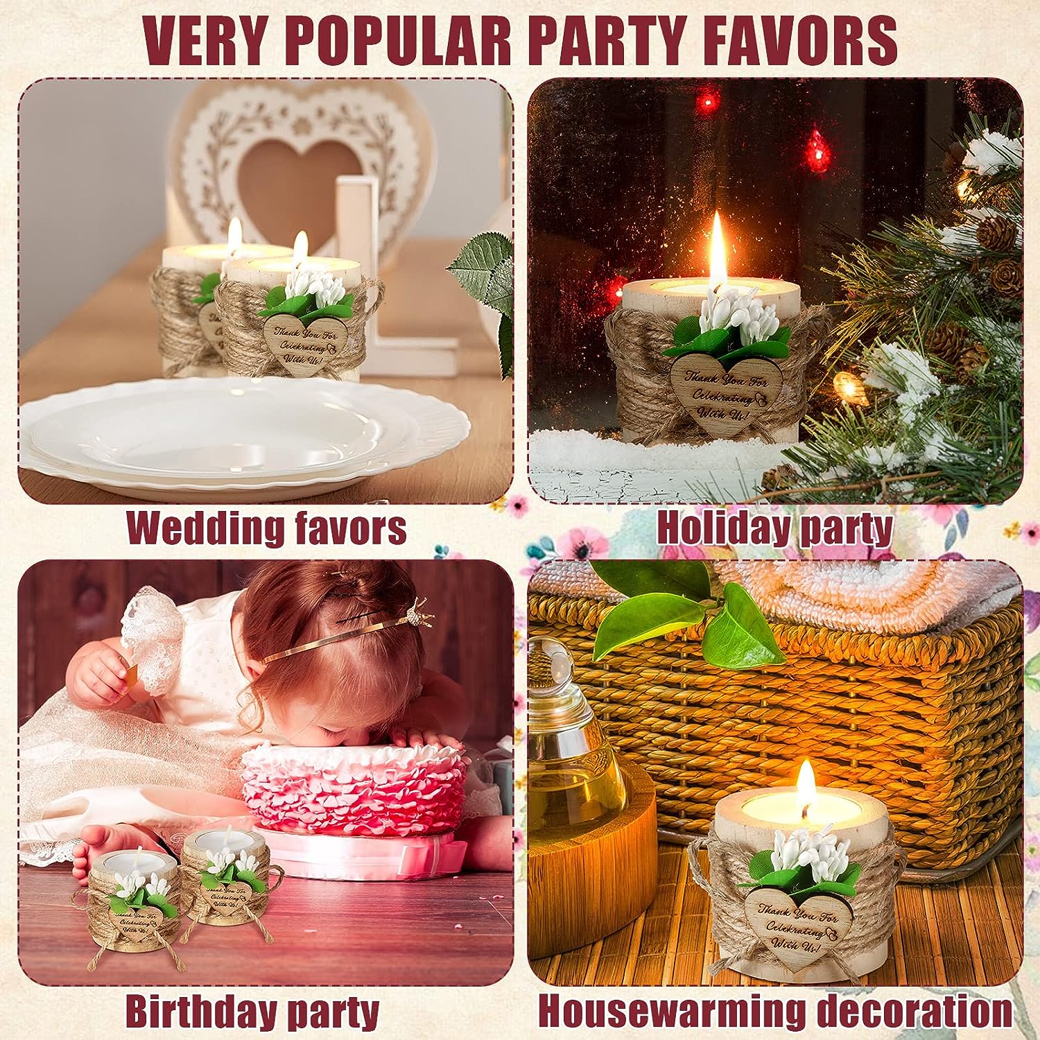 6/12/24PCS Guest Gift Candle f - Candle Quotes 评论和价格