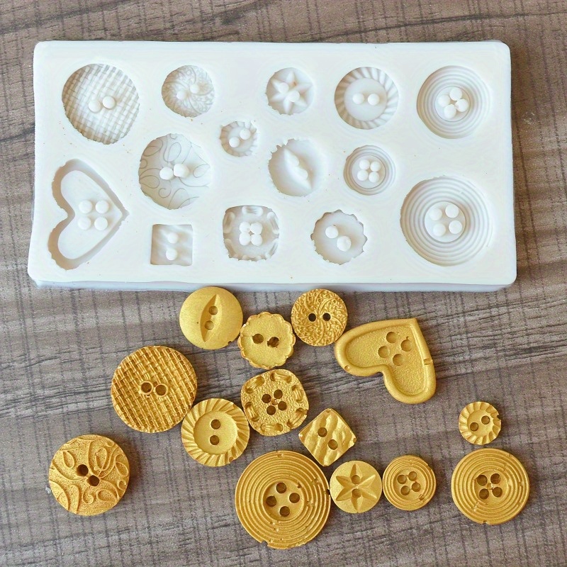 Buttons Shape Silicone Mold Si - Candle Making Supplies Kit 评论和价格
