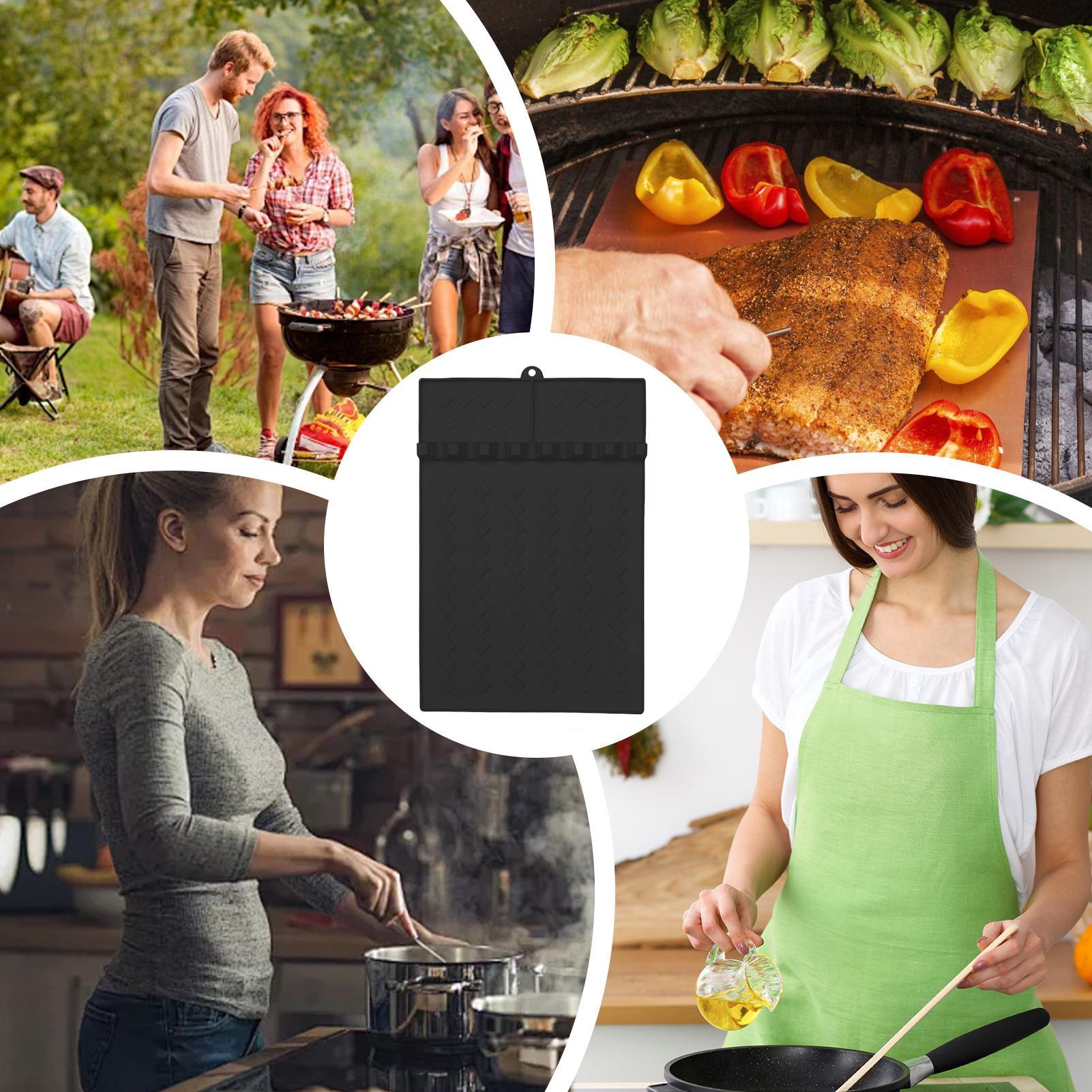 Silicone BBQ Grill Mats Side S - Heat Resistant Mat 评论和价格