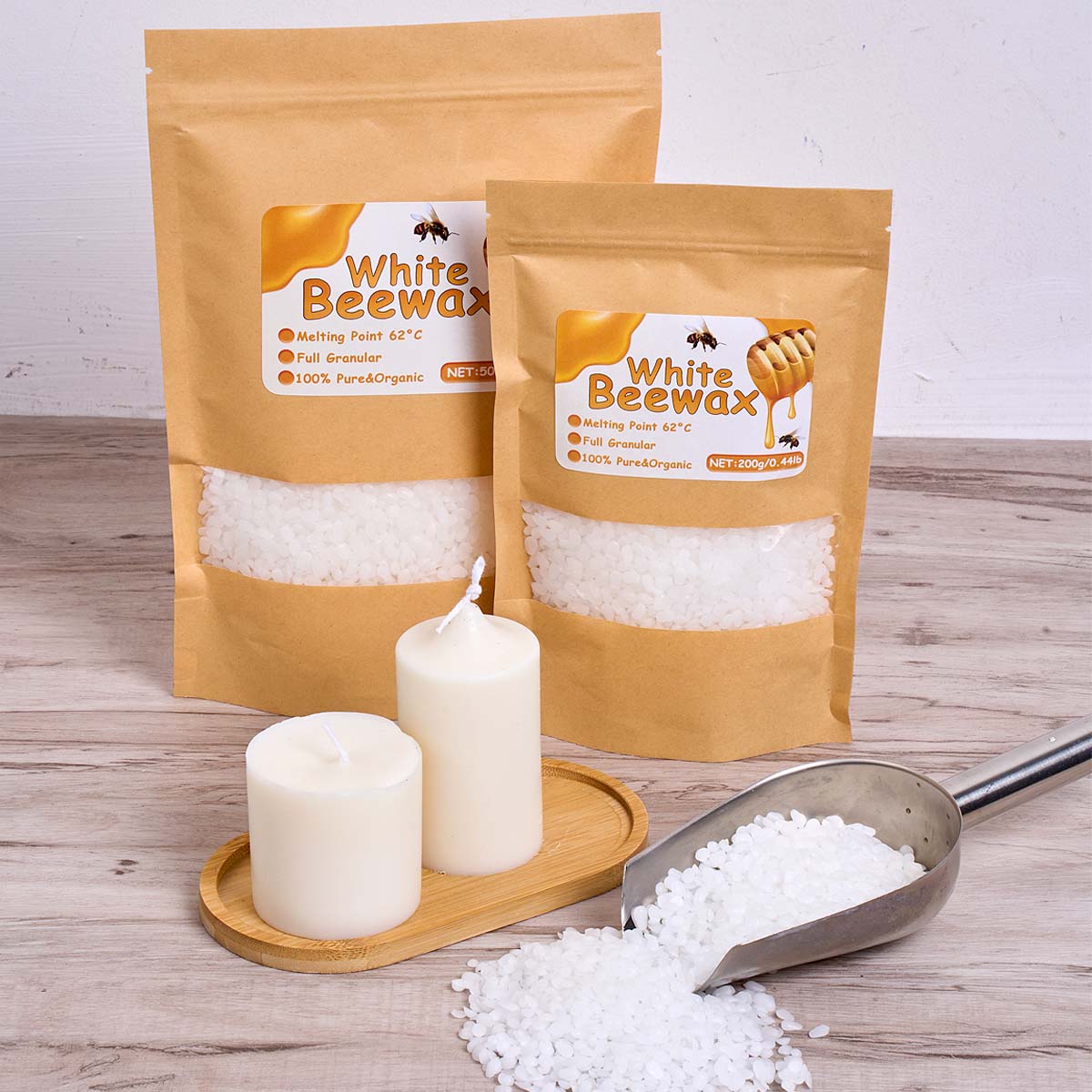 1000g White Beeswax DIY Candle - Candle Supplies Bulk 评论和价格