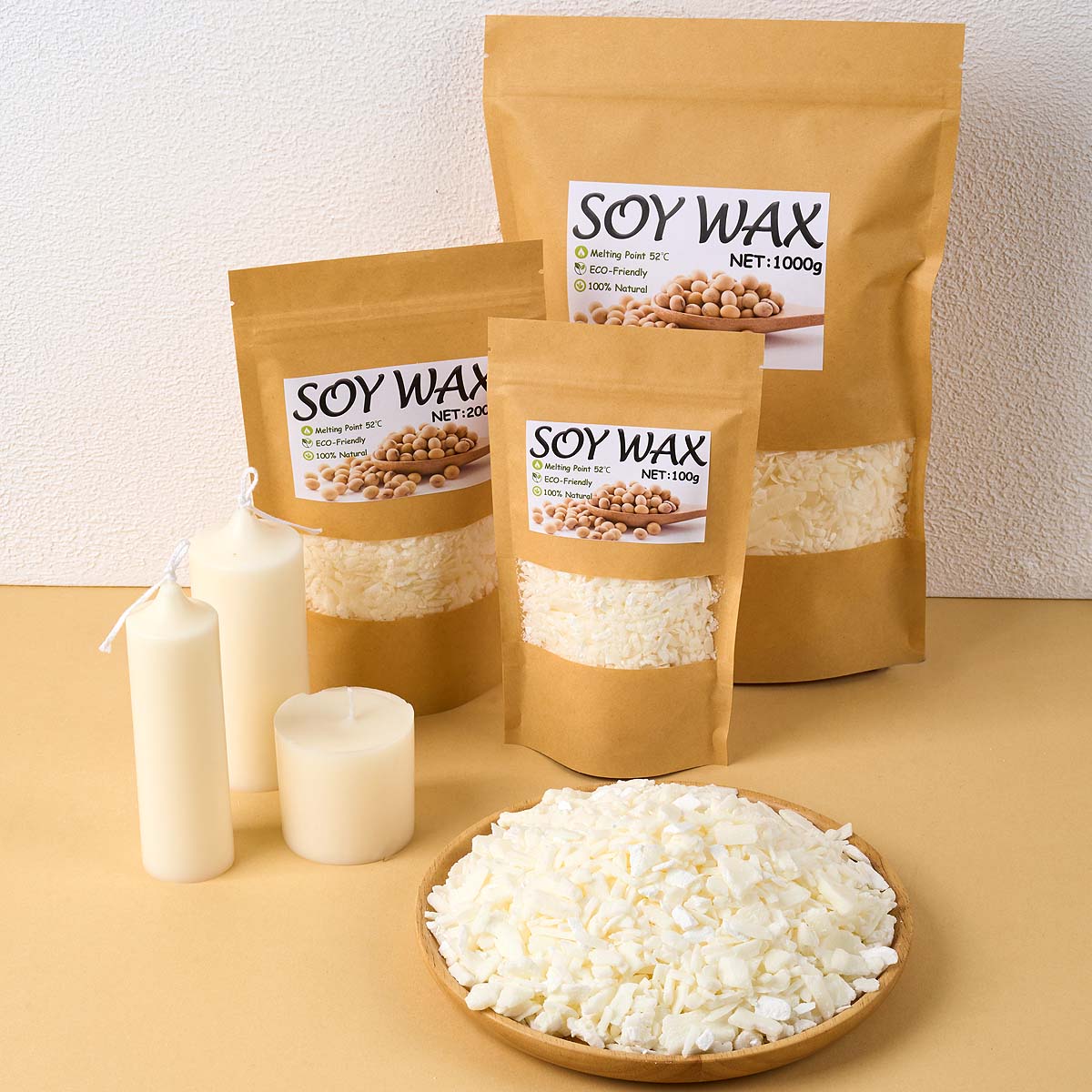 1 Pounds Pure White Soy Wax Fo - Candle Making Supplies Kit 评论和价格