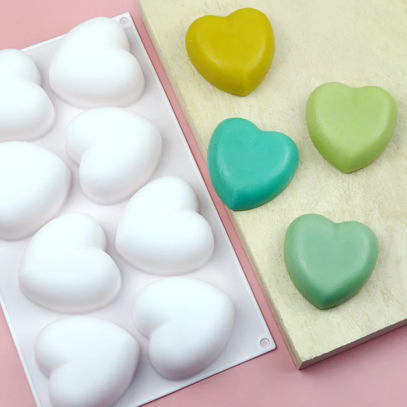 Love Heart Silicone Soap Mold  - Candle Making Supplies Kit 评论和价格