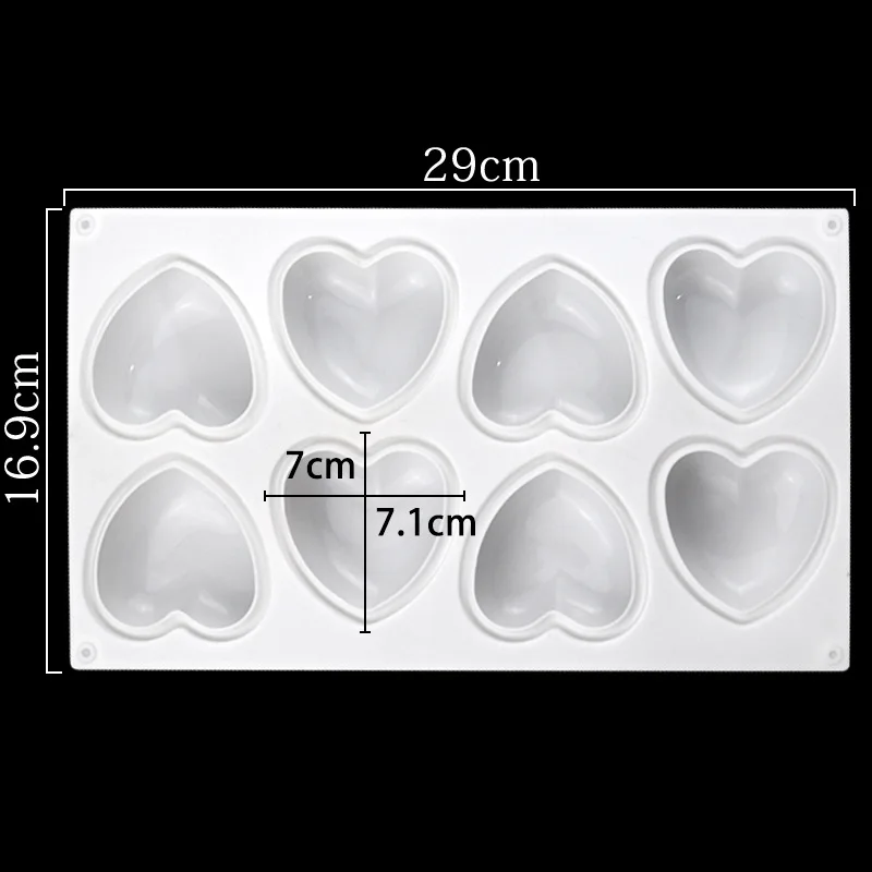 Love Heart Silicone Soap Mold  - Candle Making Supplies Kit 评论和价格