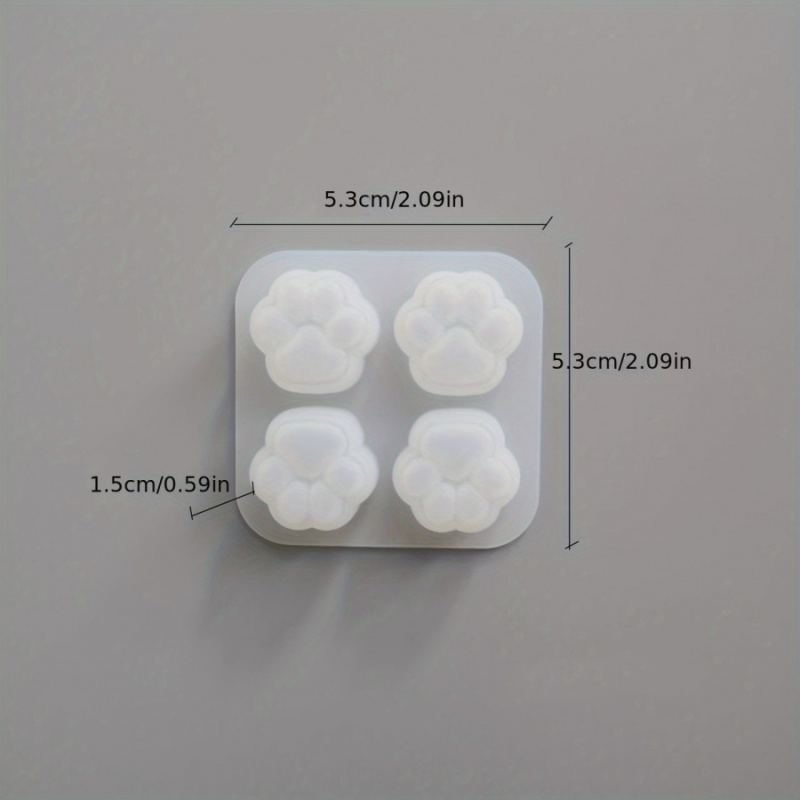 1Cat Paw Pattern Silicone Mold - Candle Making Supplies Kit 评论和价格