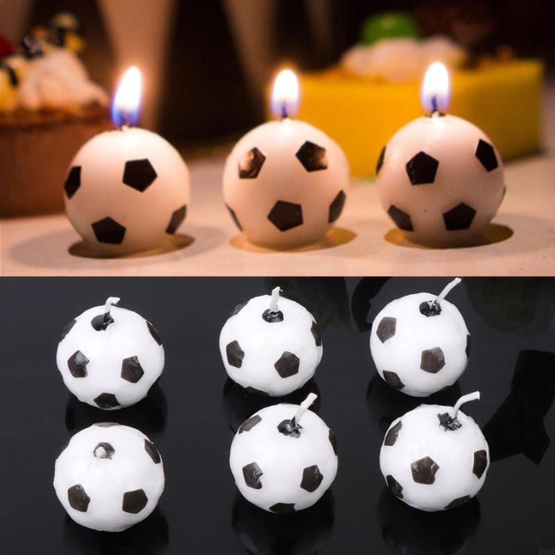 Y51B 6Pcs/Set Soccer Ball Foot - Candle Quotes 评论和价格
