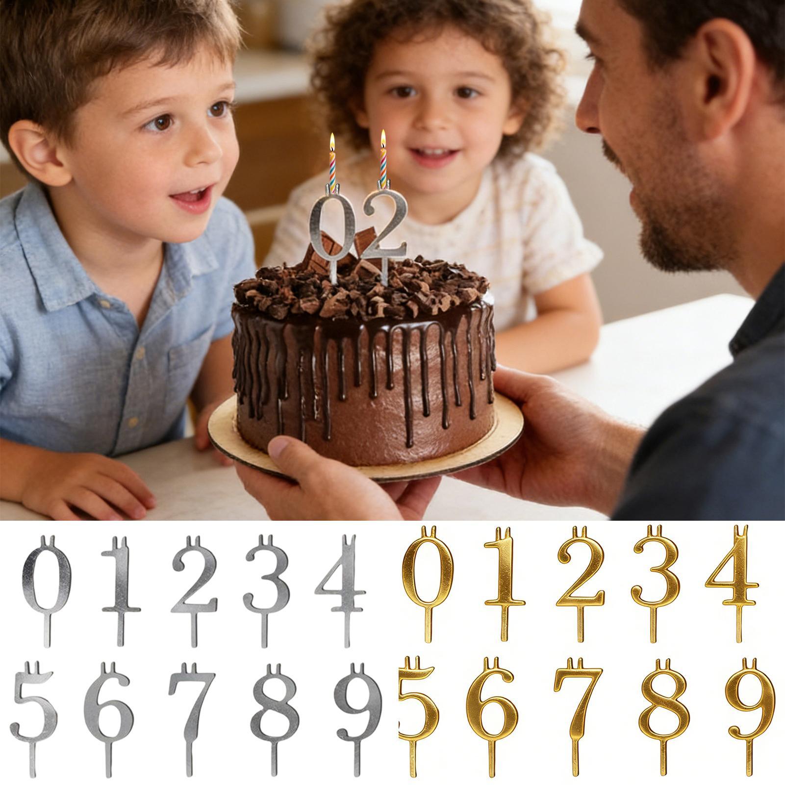 10pcs 0-9 Number Cake Toppers  - Candle Making Supplies Kit 评论和价格