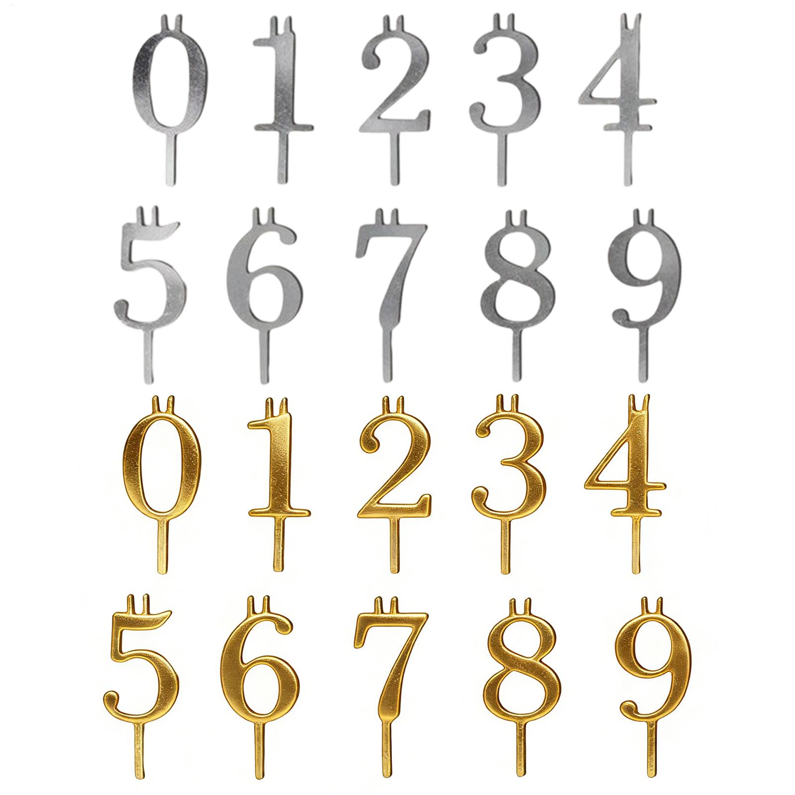10pcs 0-9 Number Cake Toppers  - Candle Making Supplies Kit 评论和价格