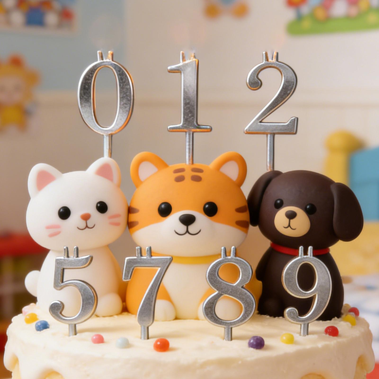 10pcs 0-9 Number Cake Toppers  - Candle Making Supplies Kit 评论和价格