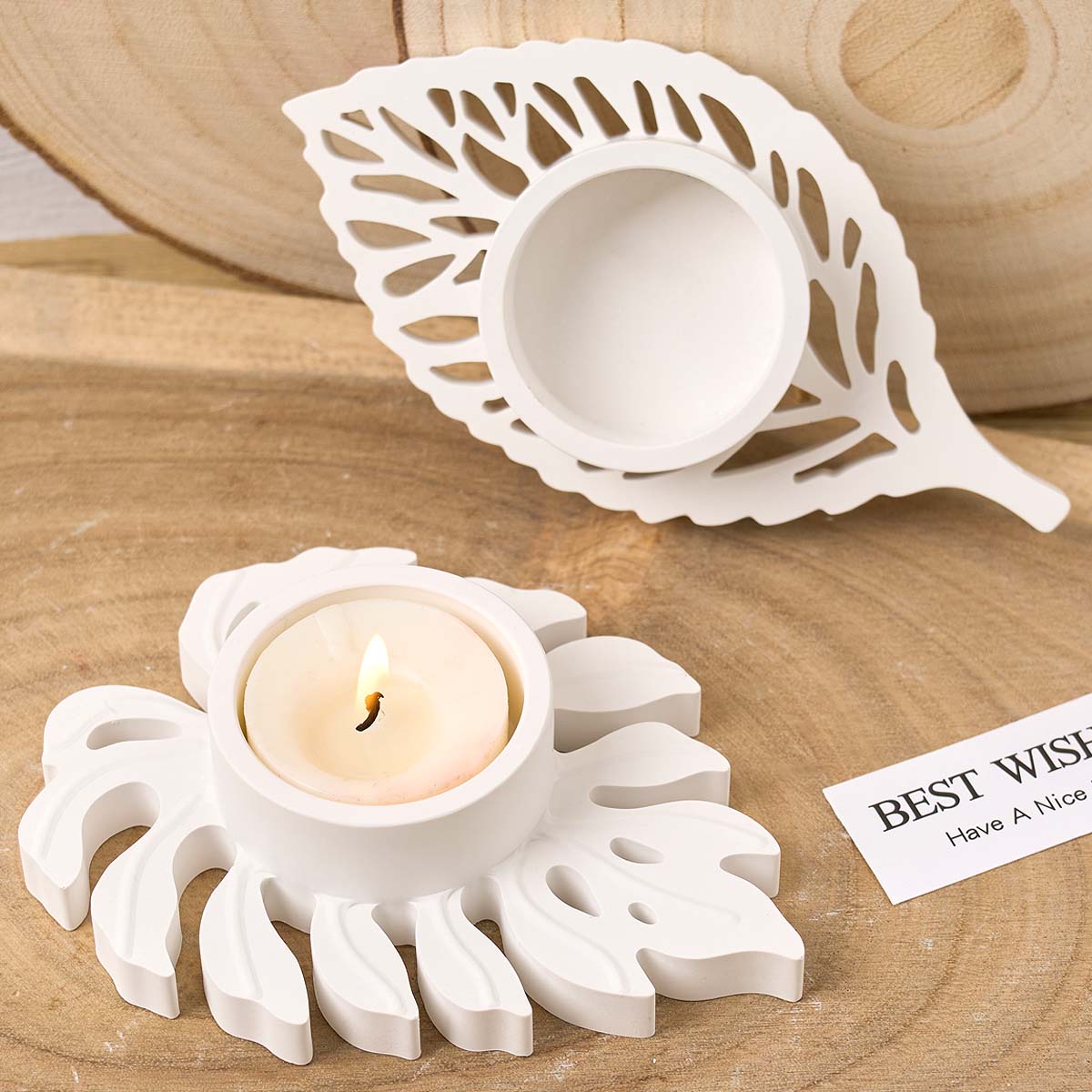 Leaves Candlestick Silicone Mo - Candle Quotes 评论和价格